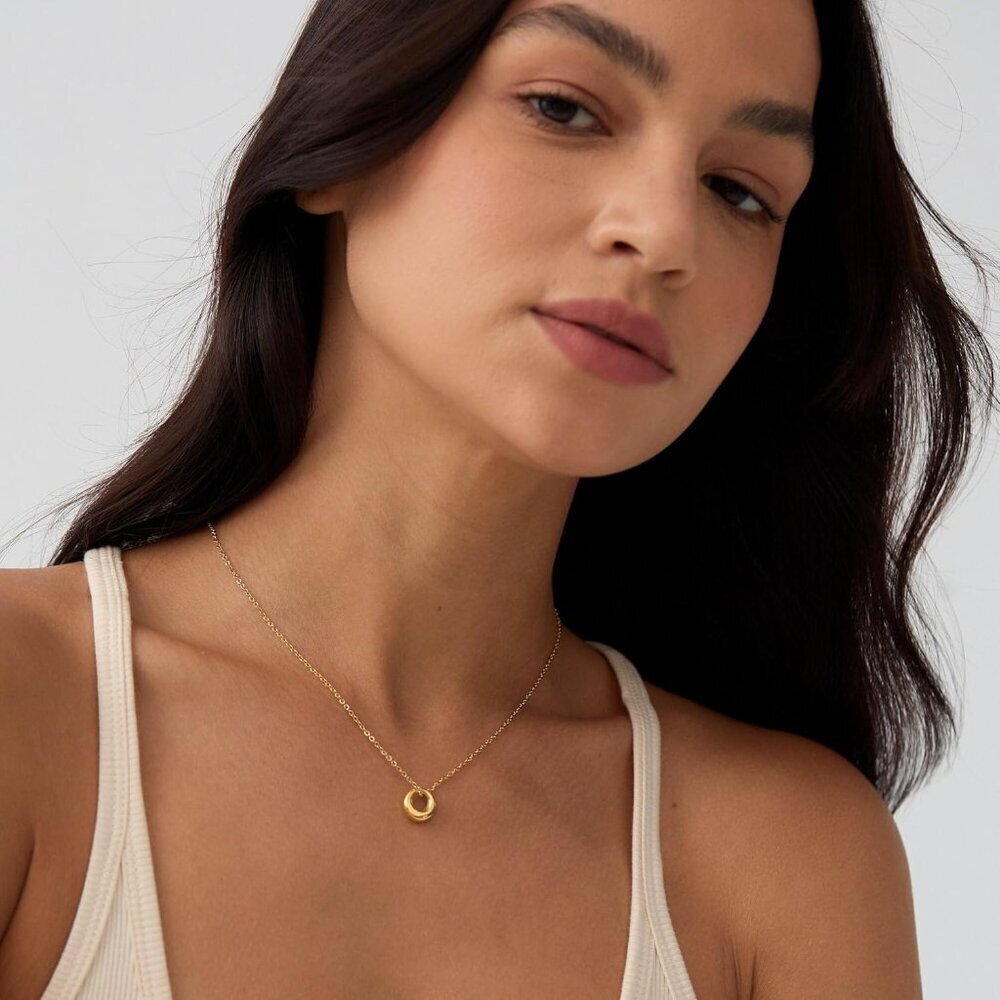 Gold Necklace for Women-14k Gold Plated Infinity Necklace Star Of David Necklace - Picture 3 of 7